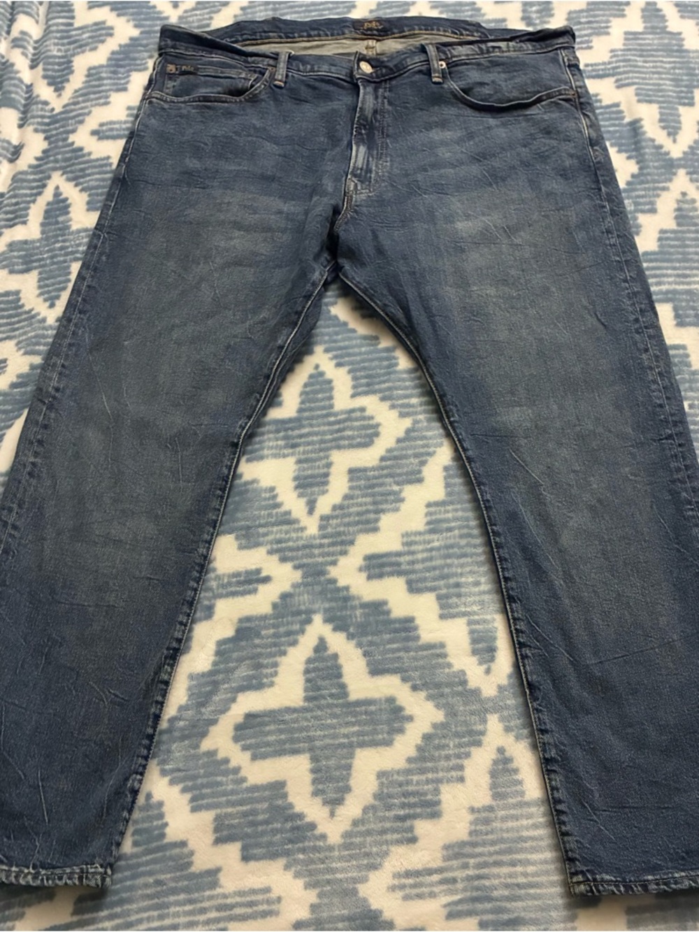Polo by Ralph Lauren Men's Faded Blue Slim Straight Jeans